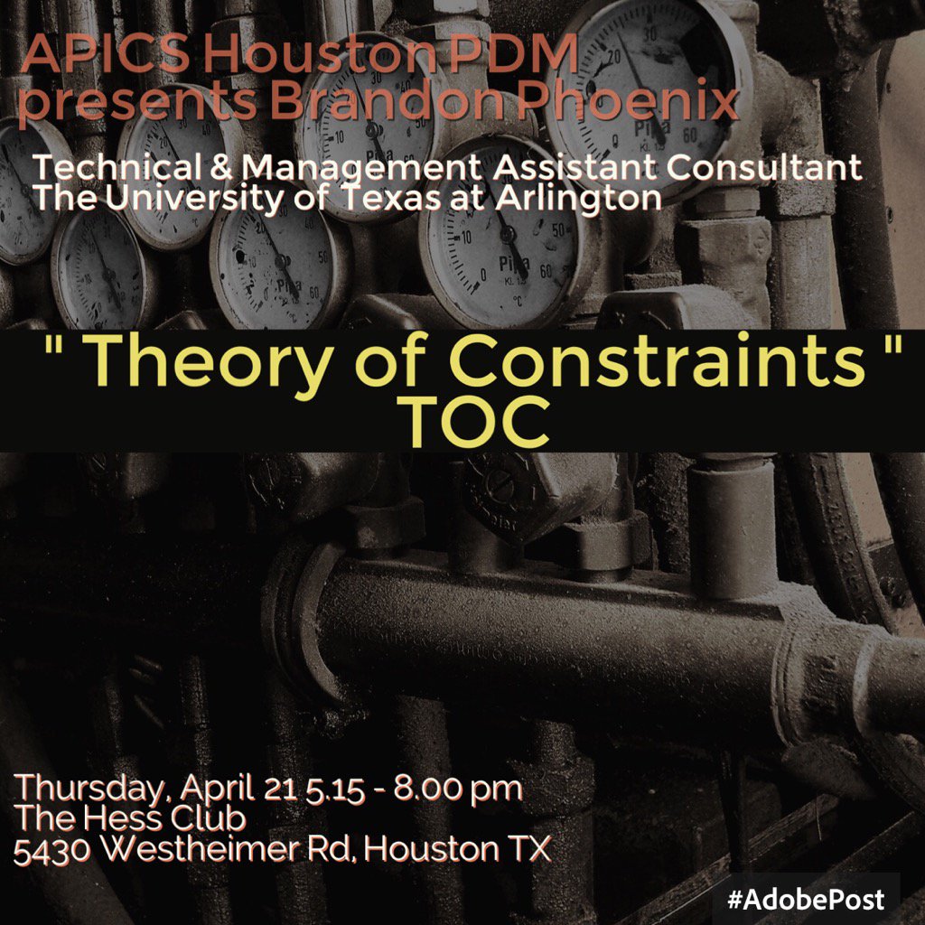 ASCMHouston's tweet image. Is your system achieving its highest potential? Find our why not! #toc #theoryofconstraints  #scoptimization #pdm