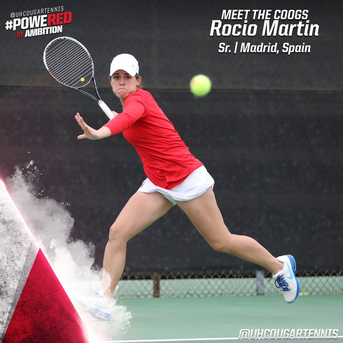 UHCougarTennis's tweet photo. Last but absolutely not least is senior Rocio Martin from Madrid, Spain! #MeetTheCoogs https://t.co/kTNcwP8UAY