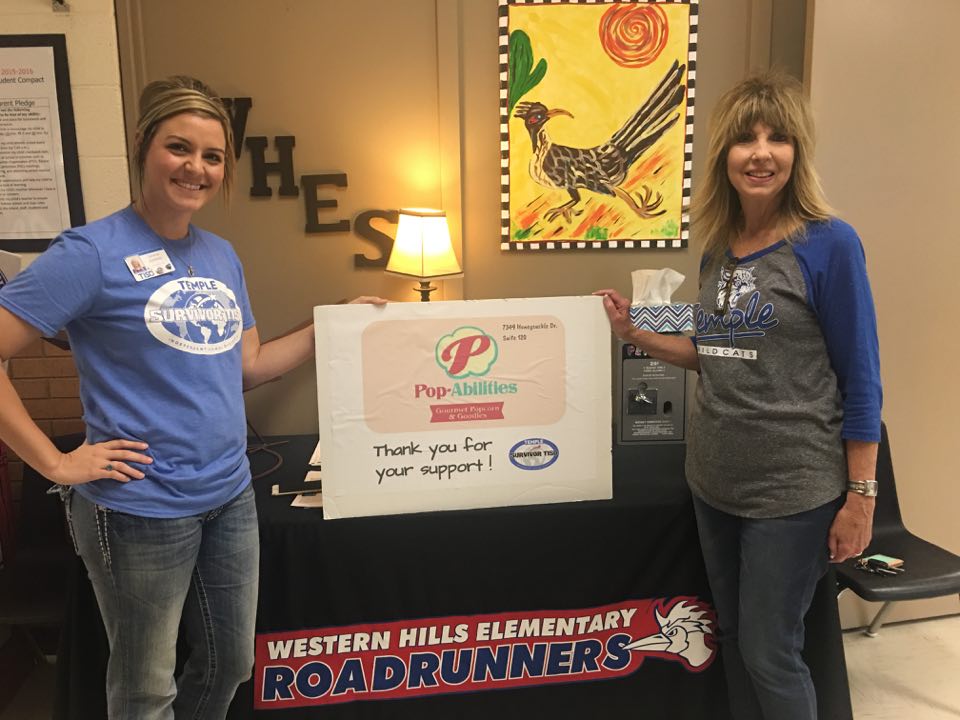 WHESRoadrunners's tweet photo. Last week our campus won #SurvivorTISD #Week2 &amp; Mrs. Baxter won a teacher drawing. Thank you @PopAbilities and @HEB! https://t.co/vyHuoOG12p