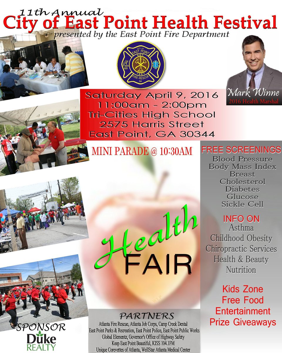 East_Point_Fire's tweet photo. Are you ready for the 11th Annual City of East Point Health Festival? Join us Saturday...we hope to see you there! https://t.co/JJmGkV7Dko