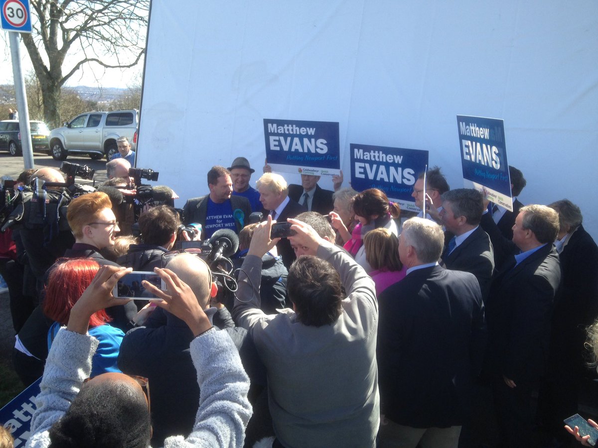 MonmouthshireCA's tweet image. Great to be out on the #Senedd16 campaign trail with @BorisJohnson &amp;amp; @AndrewRTDavies in Newport. #SecuringRealChange