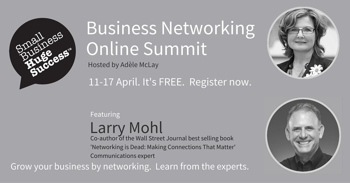 Networking is DEAD according to <a href="/LarryMohl/">Larry Mohl</a>. Find out why at the #BNOS. Secure yr seat now. bit.ly/1XHDNmj