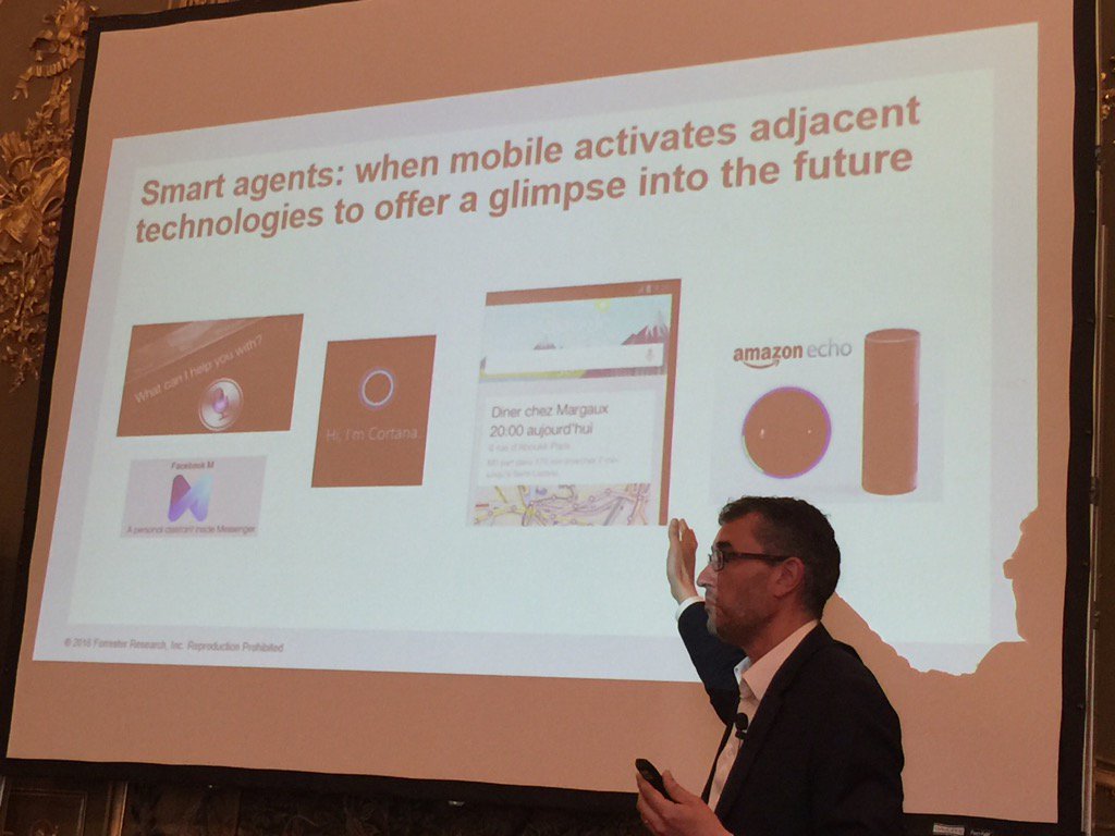tbensoussan's tweet photo. Future of Mobile Apps => Smart Agents #mobilecon2016 #A.i #Thomas_Husson https://t.co/XC3VkCgOLG