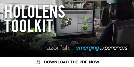SR_EExperiences's tweet image. Introducing the @Razorfish Emerging Experiences #HoloLens Toolkit. Download the future now. ow.ly/10jruA