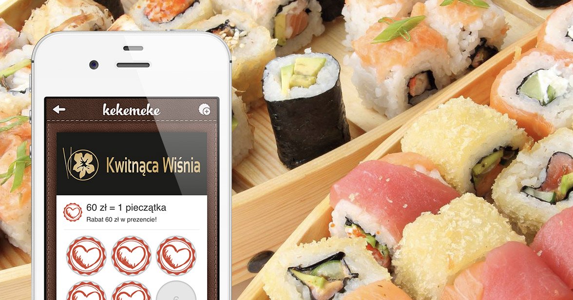 KekemekeApp's tweet photo. Mamy tutaj fanów sushi? Kwitnąca Wiśnia czeka na Was z rabatami za #pieczątki! :) https://t.co/fdFFjQWNFu