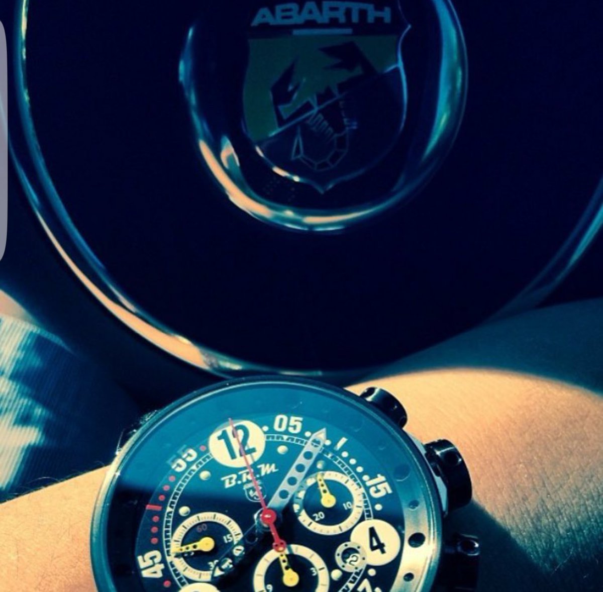#TimepieceTuesday &amp; our #Fiat #Abarth V12 #chrono limited edition 🏁 #French #Italian #watchoftheday 🗼⛲