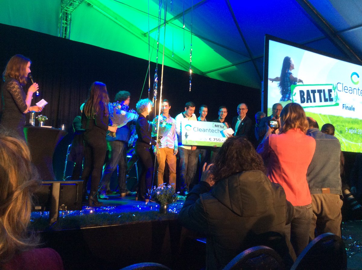 1e prijs @CleantechRegio battle! #CTT16 drijvende teelt in de @regio_S3H