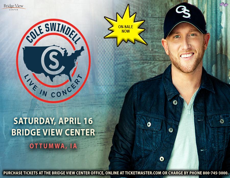 Just announced opening act for Cole Swindell concert is singer Clark Manson April 16 at 8pm. #clark@BridgeViewCtr