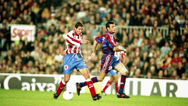 played_for's tweet photo. Luis Enrique vs Diego Simeone 20 years ago https://t.co/88waGtb6zu
