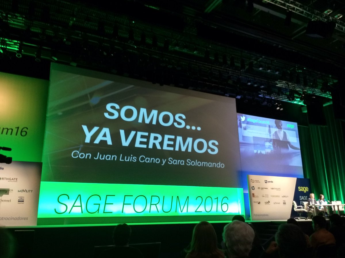 AdCleverMedia's tweet photo. Comienza "Somos, ya veremos"
Acto final de #SageForum16 #crecerconsage https://t.co/c16RnkvypY