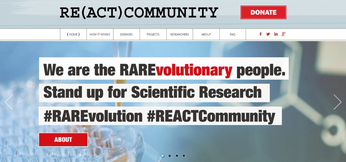 react_community's tweet image. Dear @sasnavely, do you know the #REACTCommunity? Join the #RAREvolution bit.ly/REACTCommunity… #RareDisease
