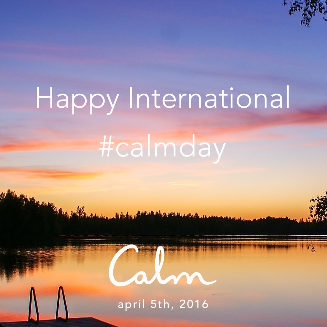 calm's tweet image. Happy International Calm Day! Please celebrate w/ us by uploading a moment of calm in your day &amp;amp; tag it #calmday