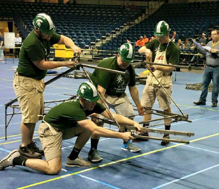 MSU_EGR's tweet photo. Coming Friday to the Bres - MSU v MI, WMU, and more: steel bridge regionals: https://t.co/rg0REfv9qf #SpartansWill https://t.co/Suksd060i3