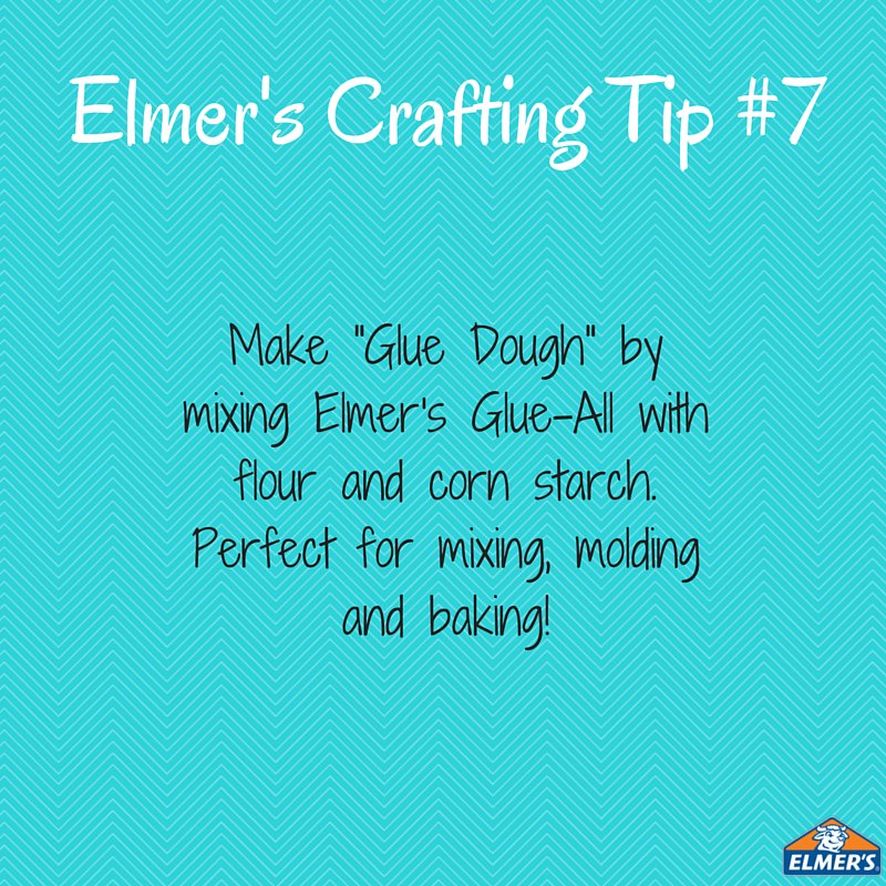 Elmers's tweet photo. Glue Dough is a fan favorite -- and requires just 3 ingredients! #craftingtip https://t.co/Dxu70I1dPv