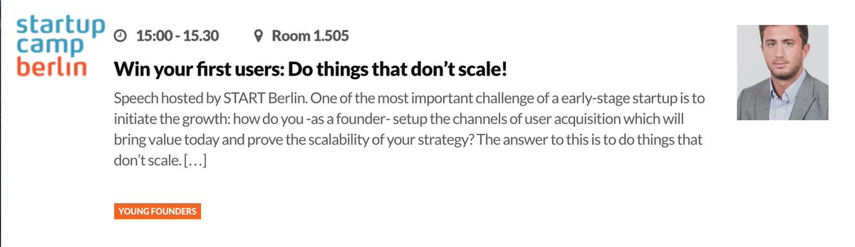 leo_fouchard's tweet photo. Check out my talk on Saturday 9th at #scb16 on early growth of a startup #growth #hellocoach https://t.co/f6Qdb5EMa4