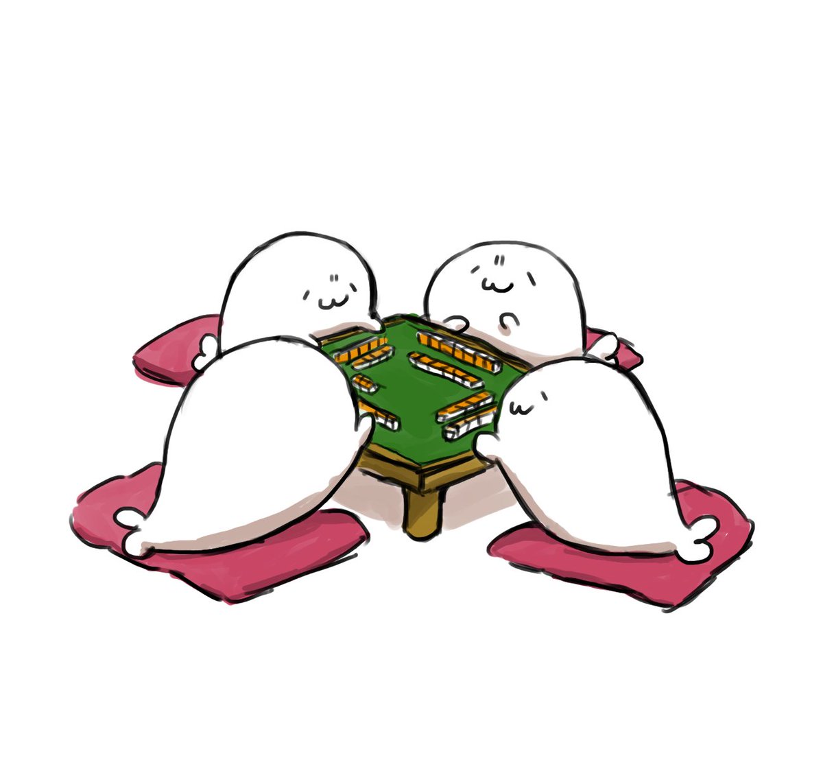 グレー あざらしさん 最近なんかほのぼのしすぎてる気がするからあざらしのキャラ的な初心に帰る あっでも好きな人には悪いんだけどもわたくし麻雀のルール知らんから牌の置き方とかなんか変でも見逃してね あざらしさん T Co I1dfezjd9m