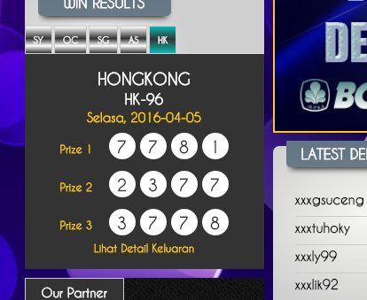 kode_mimpi's tweet photo. #Togel #Kodemimpi #Bandartogel #BandarOnline https://t.co/7JYY6RB2Tc
RESULT HONGKONG 5 APRIL. PROMO 10% DEPO PERTAMA https://t.co/HJMcOb0bsJ