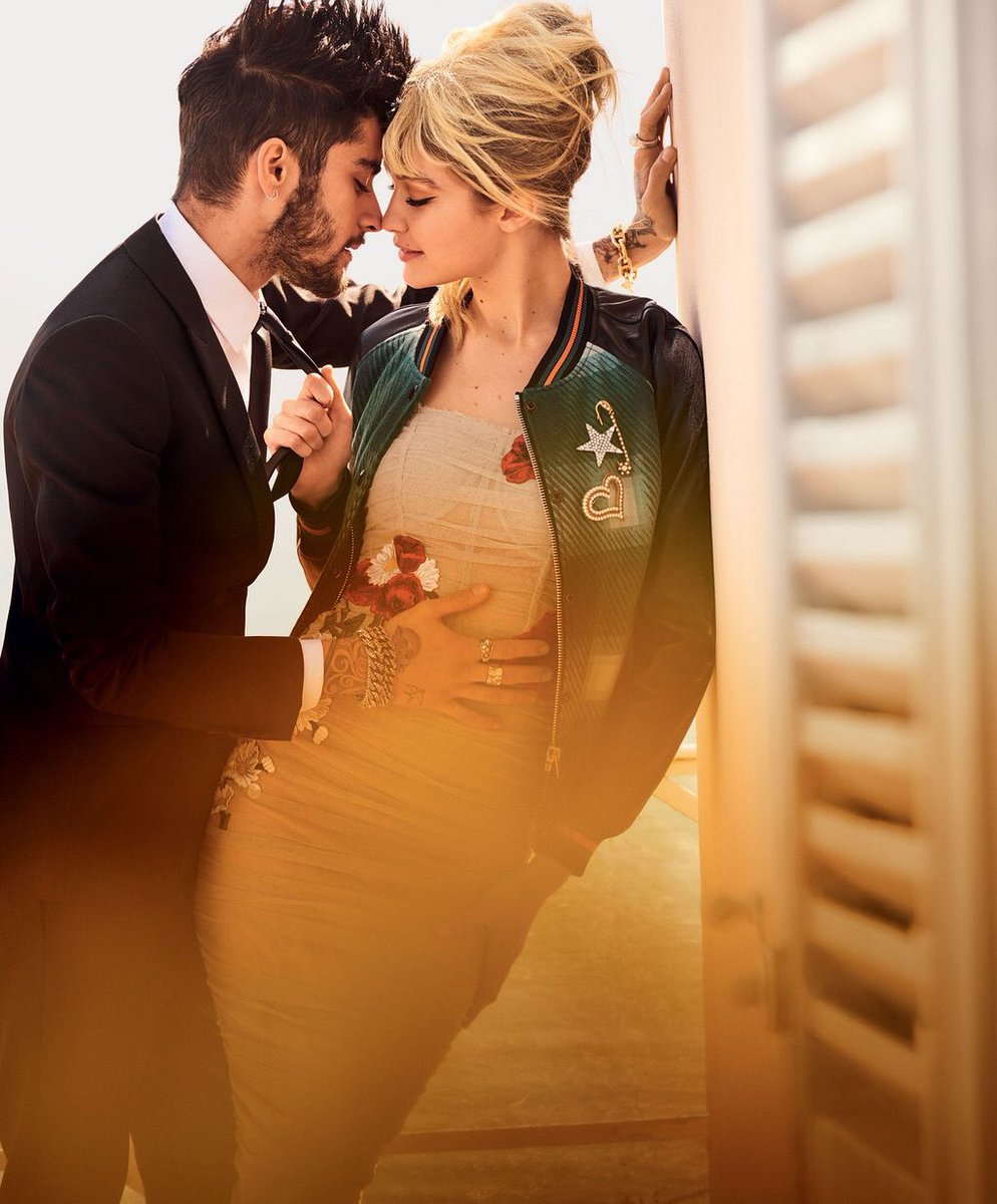 UpdatesZMalik's tweet photo. Zayn and Gigi for Vogue US. https://t.co/edNk02LeO4