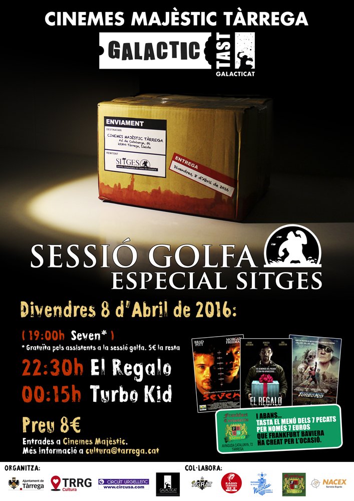 ajtarrega's tweet photo. Atenció al #GALACTICTAST #Tàrrega d'aquest divendres: 2 films estrenats al Festival de Sitges + Homenatge a SEVEN https://t.co/1lJYE5wre2