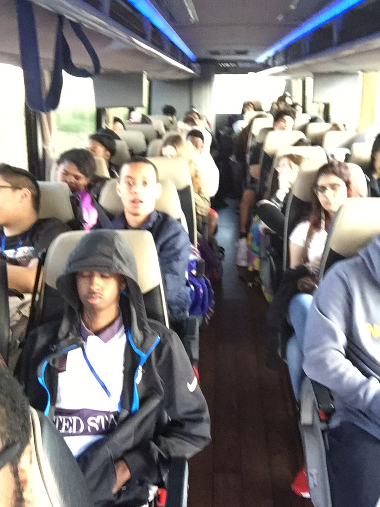 CoachBellinger's tweet photo. Day 2: Bus loaded and we are headed for WSU @College_Success @HighlineSchools @SuptEnfield #Springbreakcollegetour https://t.co/ARf9918dhP