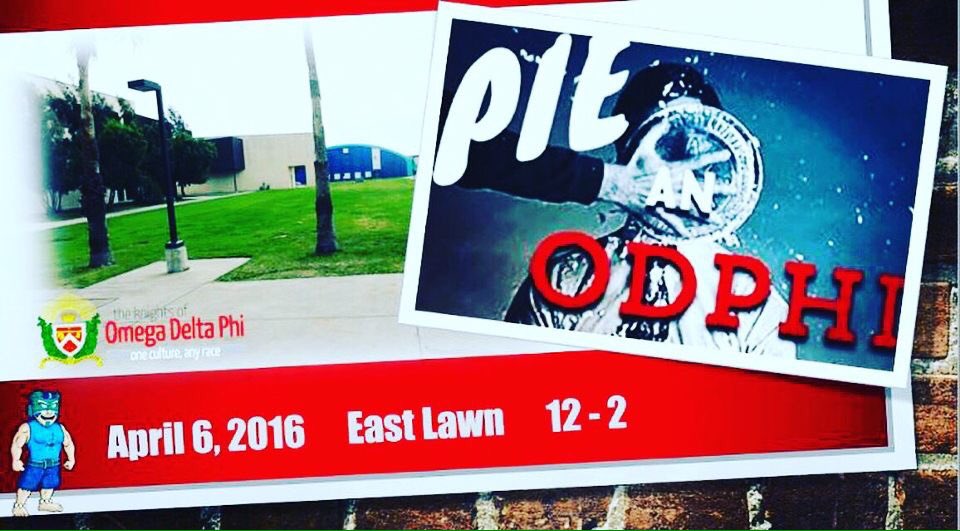 Antwanuss's tweet photo. Come out to Pie An ODPhi tomorrow from 12-2 on East Lawn! #TAMUCC #ΩΔΦ https://t.co/q6rFg0gW2P