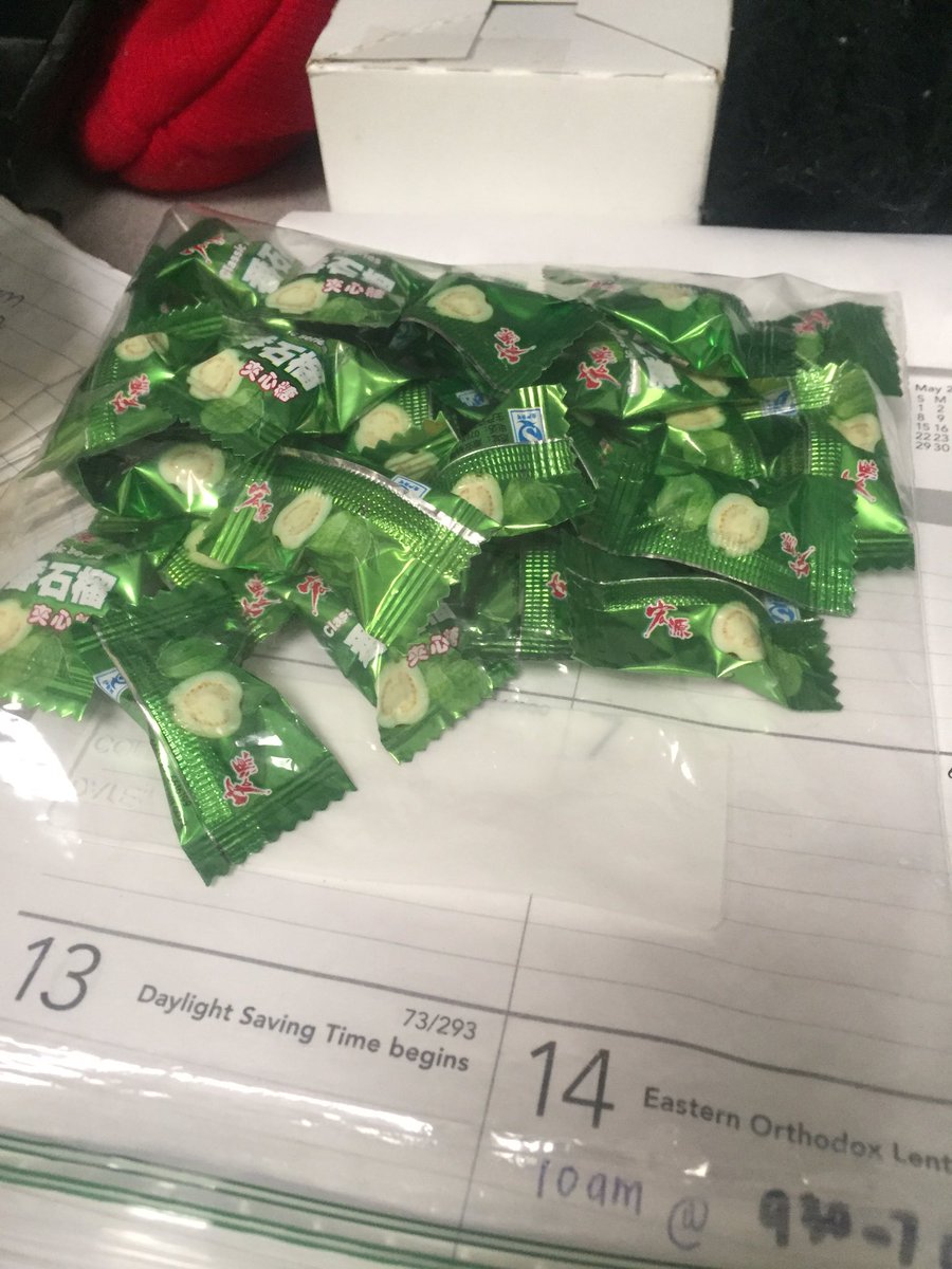EmilySzink's tweet photo. Best surprise to come into work to @WadeLux came thru with the candies! #GuavaGoodness https://t.co/cZgLWyyU0I
