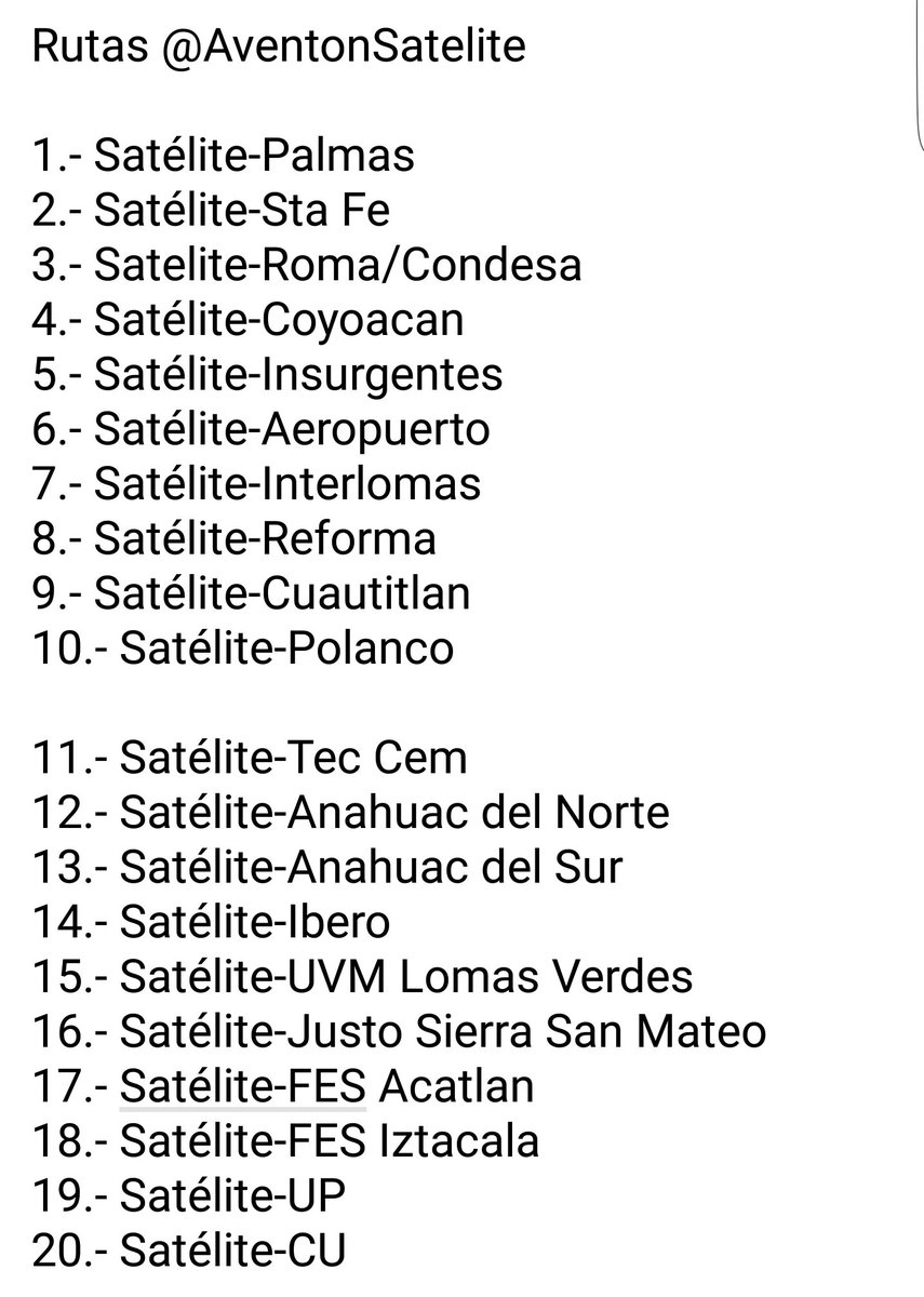 AventonSatelite's tweet photo. Es momento de unirnos y retomar la iniciativa de aventones, gracias por tu RT @CdSatelite

¿Cuál es tu ruta? 
¿Buscas u ofreces? 

#Gasolina #Naucalpan #Atizapan #Tlalnepantla #Atizapan  https://t.co/Mu1J1ZLAL2