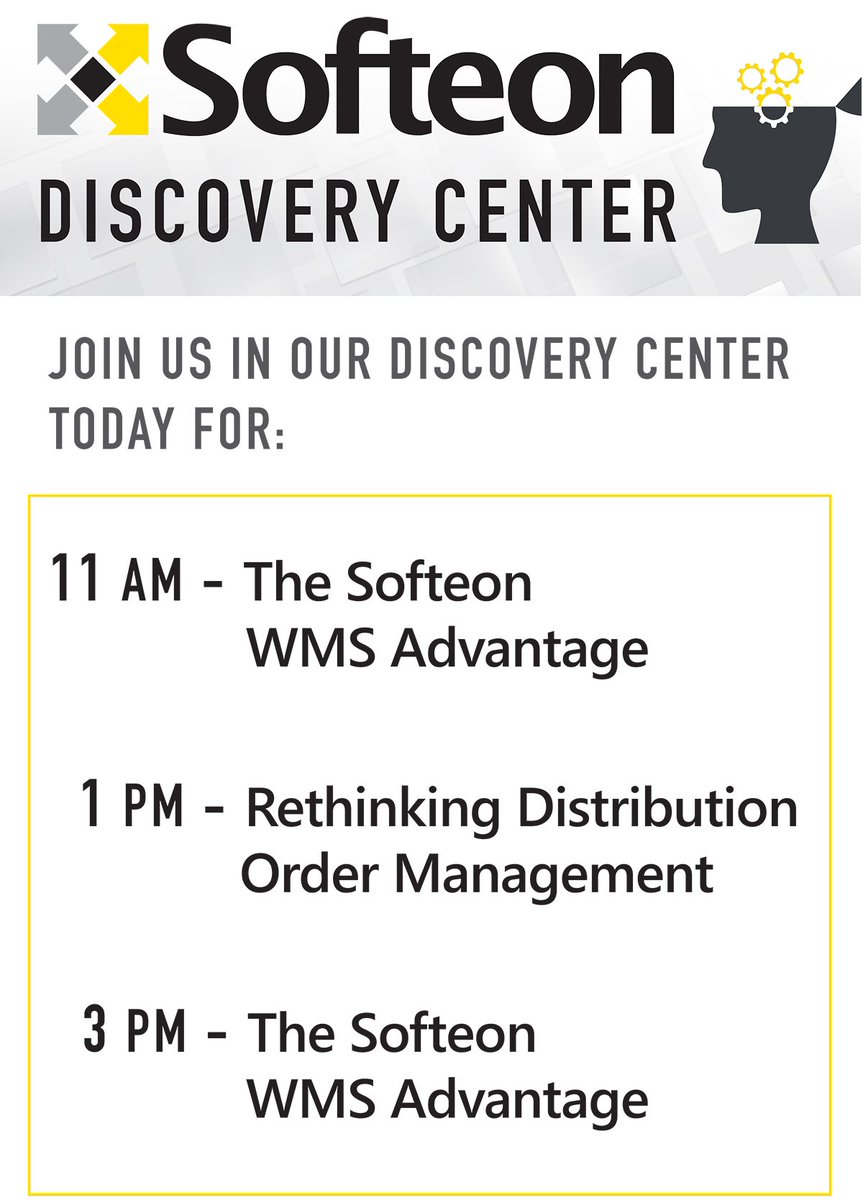 Softeon's tweet image. miss it yesterday? no worries! catch the encore of our seminar @ 1PM! Booth #2819 #MODEXShow #MODEX2016 #MODEX