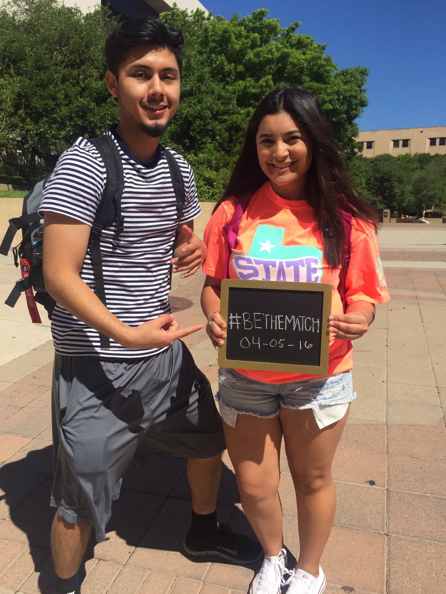 CynYanez's tweet photo. Become a donor! #BETHEMATCH #txstate19 @thesanmarvelous https://t.co/8ga1k7K6VJ