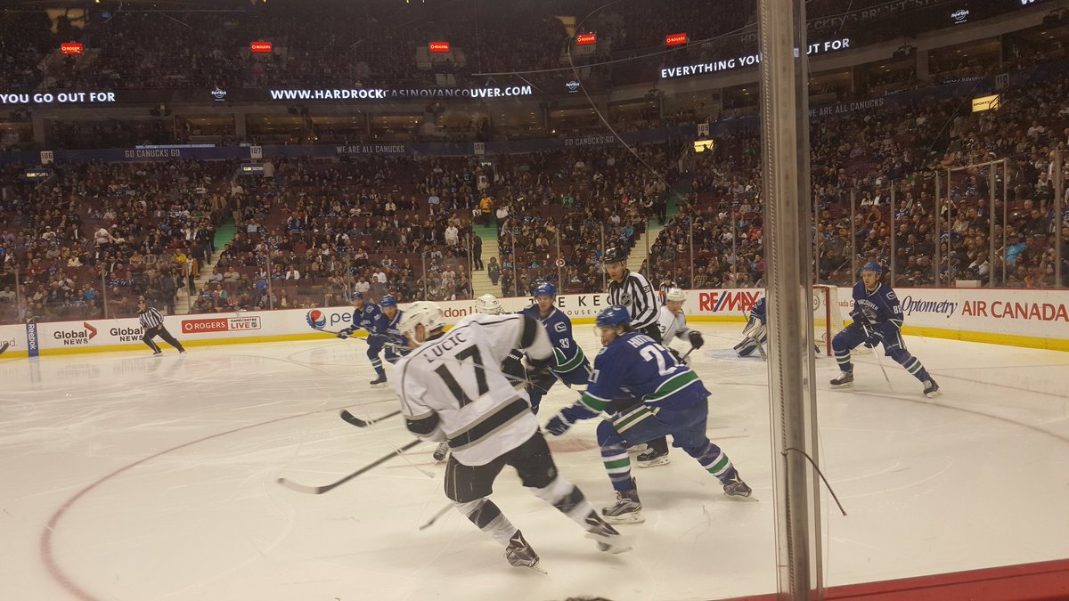 Some big fellas on the ice in last night boshing each other around. #brokennoses #noteeth #Canucks