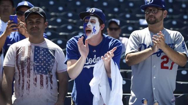 CBSLosAngeles's tweet photo. Dodger season opener blacked out on ESPN leads to many disgruntled LA fans on social media. https://t.co/WcRoPRV1Qj https://t.co/OTPVXkbSul
