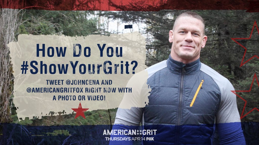 JohnCena's tweet image. I’m inspired by how you #ShowYourGrit! Send your photos and videos and keep spreading the positivity.