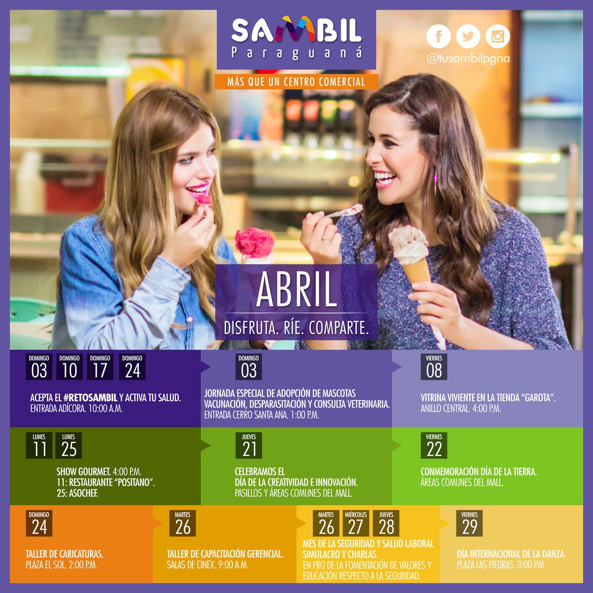 tusambilpgna's tweet photo. En #ABRIL seguimos compartiendo #SAMBILParaguaná ¡Más que un
centro comercial! https://t.co/FbYFlf4kYw