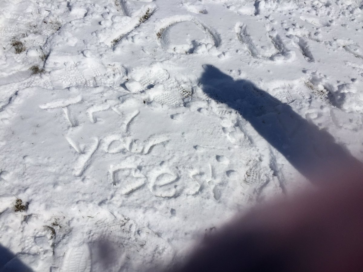 r4reynolds's tweet photo. Inspirational art & messages in the snow at recess! Great students @ps_baxter! #springcanwait 😉#believeinyourself https://t.co/XjhPviI72J
