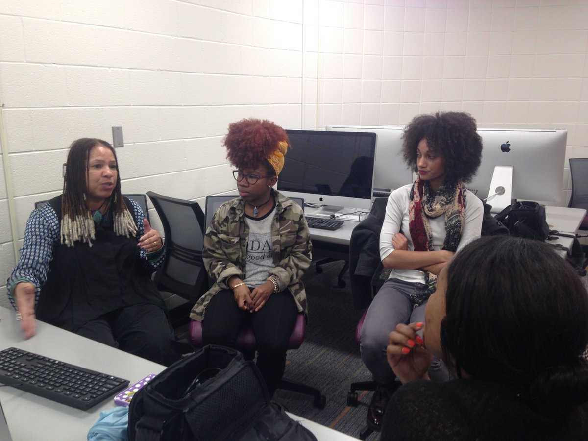 The DMIS students receiving some tips for their documentaries.
#DMIS #FilmMaking #SpelmanCollege