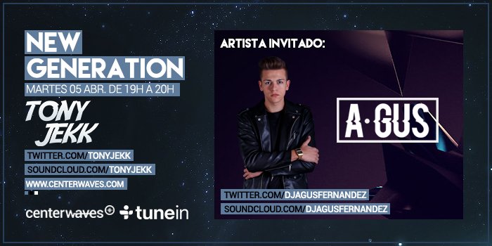 Comenzamos! Hasta las 20:00 en centerwaves.com con <a href="/TonyJekk/">Tony Jekk</a>

¡En media hora guest mix de @DjAgusFernandez!