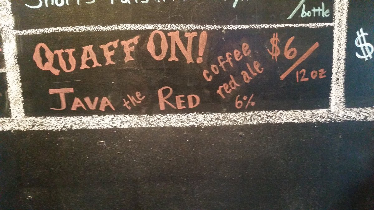TritontapBR's tweet photo. Now pouring @QuaffONBrewing #JavatheRed https://t.co/1el1gutYuw