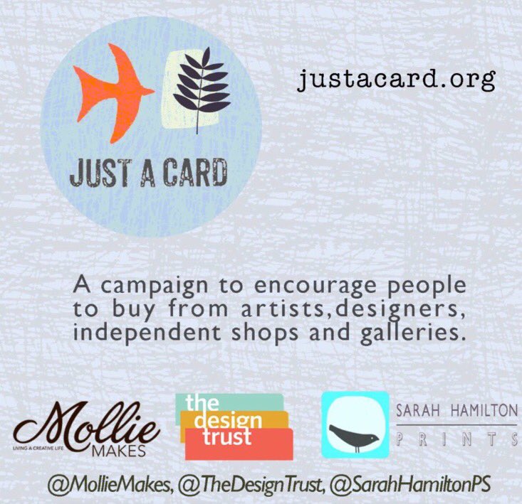 If you're PASSIONATE about supporting indi shops, galleries, Artists &amp; Makers then PLEASE follow <a href="/Justacard1/">JUST A CARD</a>