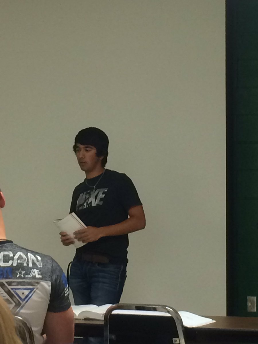 fca_breck's tweet photo. Mykal Abila sharing his testimony today at FCA. #goodstuff #JesusSaves https://t.co/wM0qCYHvT7