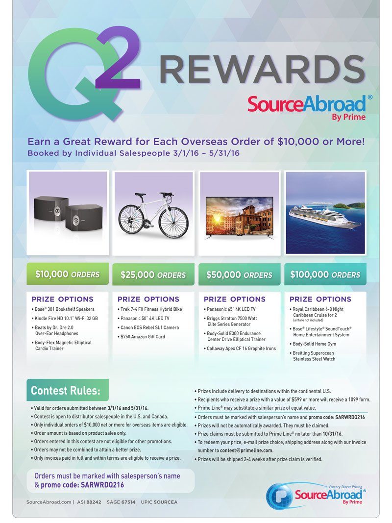 SourceAbroad's tweet image. Our Q2 Rewards program is valid now through 5/31! Earn fantastic prizes! Learn more at goo.gl/e81YF9