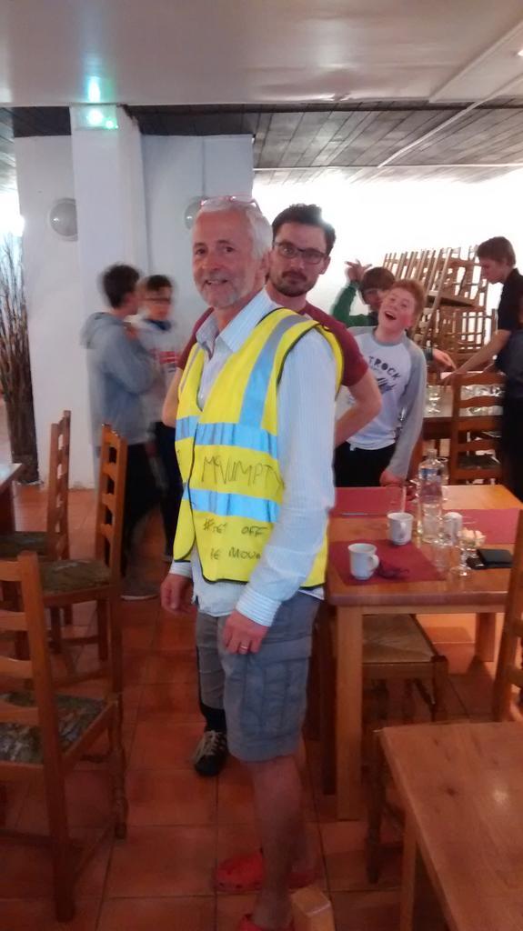 marlingski2016's tweet photo. Mr Cook in hi viz after trying to out do the boys on the jumps and falling flat on his ego. https://t.co/lk4uIZItFt