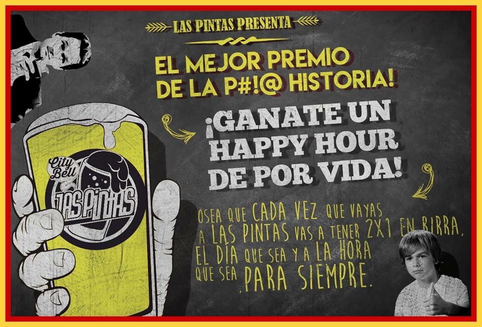 tenedorerrante's tweet photo. Atención platenses: @Las_Pintas sortea un happy hour VITALICIO. Búscalos en Face y participá! https://t.co/GESA9TXHCl