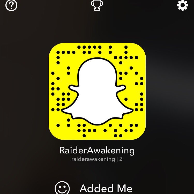 RaiderAwakening's tweet photo. RA snapcode 🙌🏽🙌🏽🙌🏽 screenshot and add us #ChosenThroughLove #RA55 https://t.co/lGT00DZywB