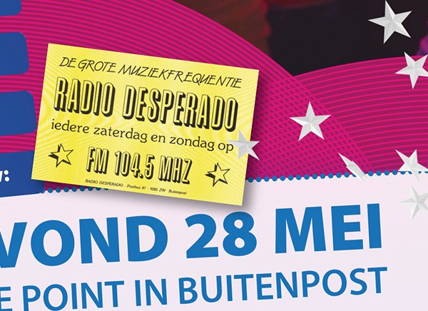 RadioDesperado's tweet photo. Zaterdag 28 mei Desperado-muziekfeest in The Point - voorverkoop start: woensdag 20 april - binnenkort meer… RT!! https://t.co/XL9mmDIEhH
