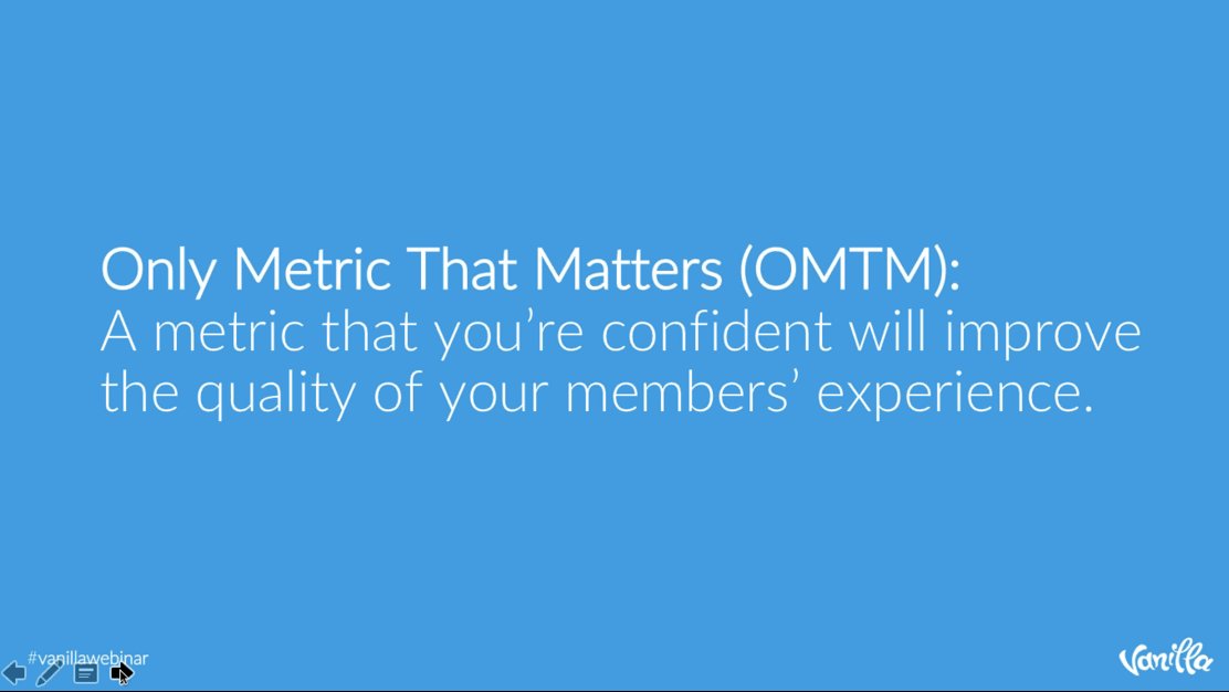 vanilla's tweet image. &quot;Focus on the one thing you think that matters&quot; @davidspinks #vanillawebinar #SPACEmodel #CMX