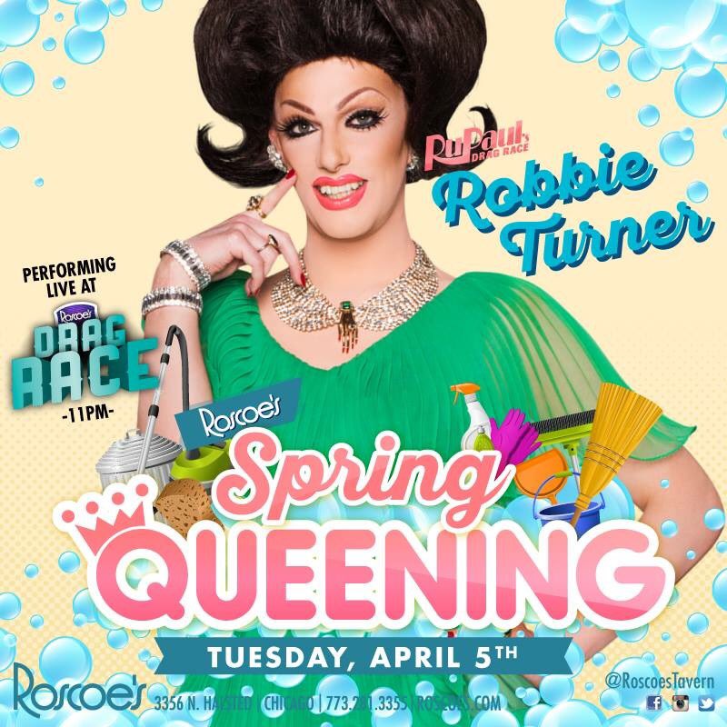 TheRobbieTurner's tweet photo. A little light #SpringQueening @Roscoestavern TONIGHT in Chicago! I'd love to see you all there.
#DragRace https://t.co/wZd3FUcqzY