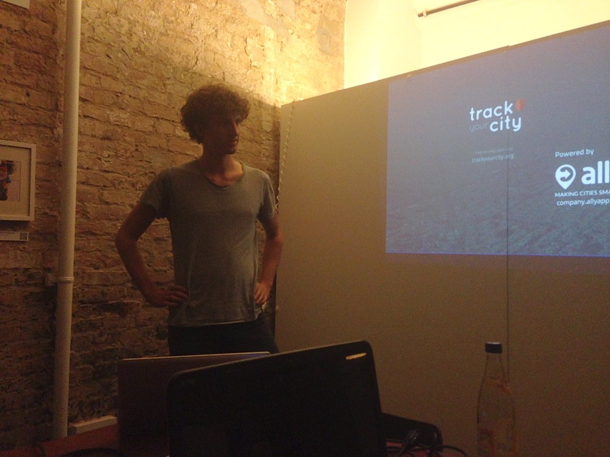 MaptimeBER's tweet photo. Next up: Team @theallyapp about the "Track your City" project and mapping bus routes in Tanzania. Thanks @ustroetz! https://t.co/RkCXwbIcS3