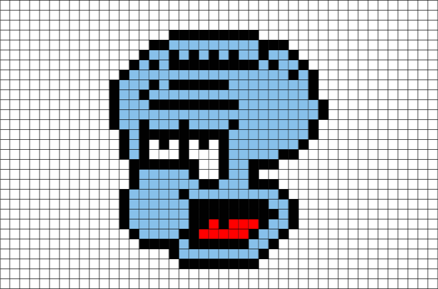 minecraft pixel art grid spongebob