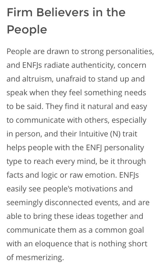 LouiseStoneC's tweet image. I&apos;ve just done the @16Personalities test and I&apos;m a &apos;Protagonist&apos; apparently... ENJF #personalitytesting