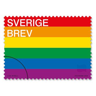 On May 4th, the postal service in Sweden will lauch a Pride Stamp! Idea and design: Lisa Rydell. #LGBT #design